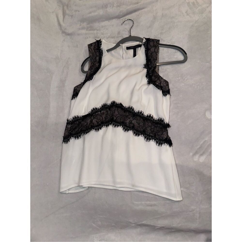 BCBG SIZE S blouse black and white